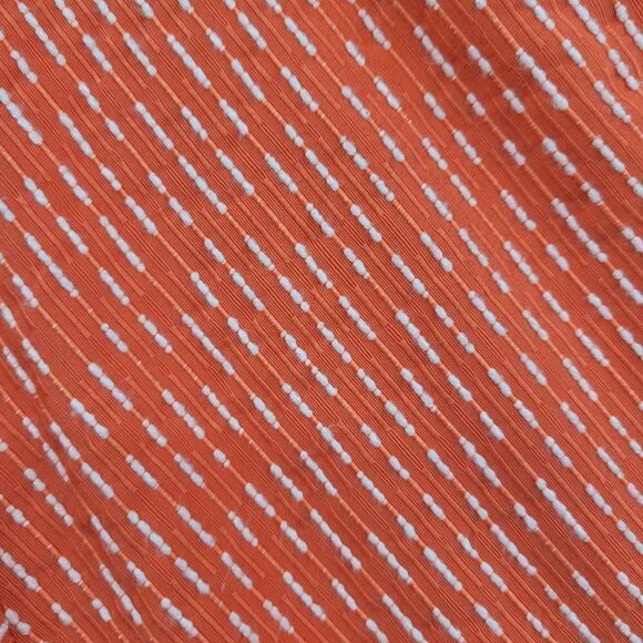 Vtg 80's Anne Klein Dress Sleeveless Shell Beaded V-neck A-line Midi Orange Sz 4 - Picture 5 of 10